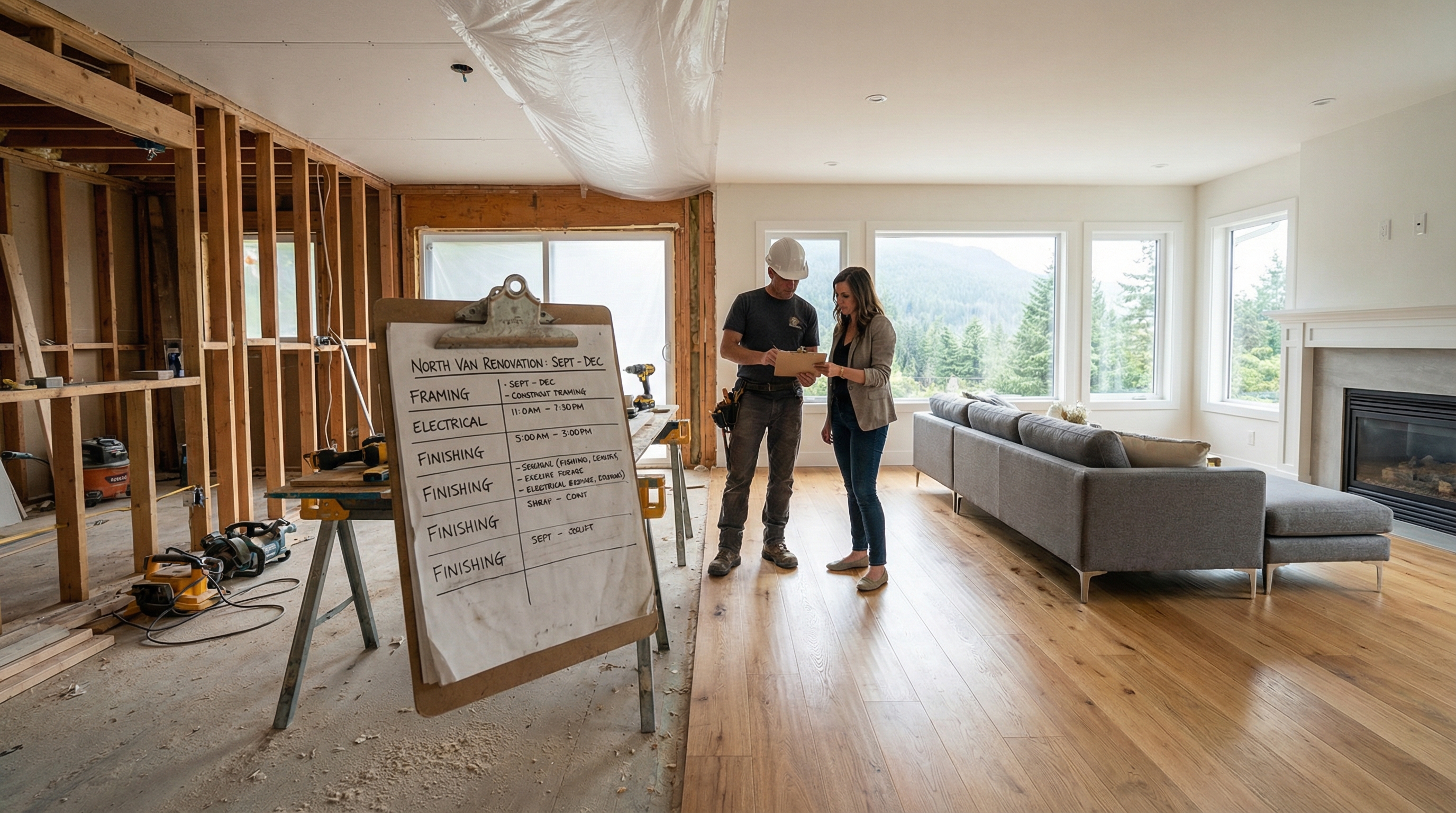 How long does a home renovation take in North Vancouver?