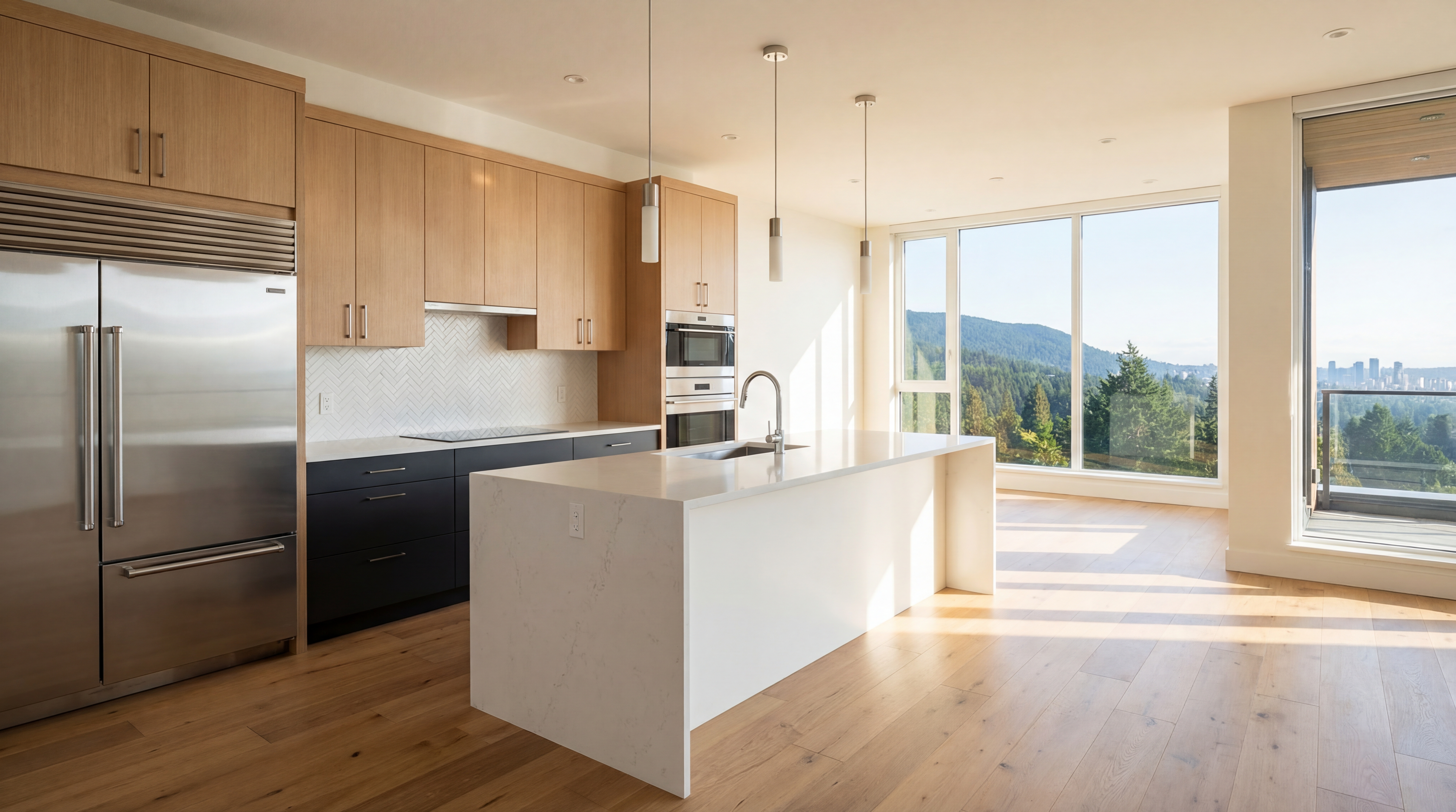Modern kitchen renovation by RealDream Construction in North Vancouver