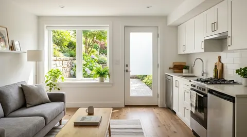 Secondary suite kitchen and living area